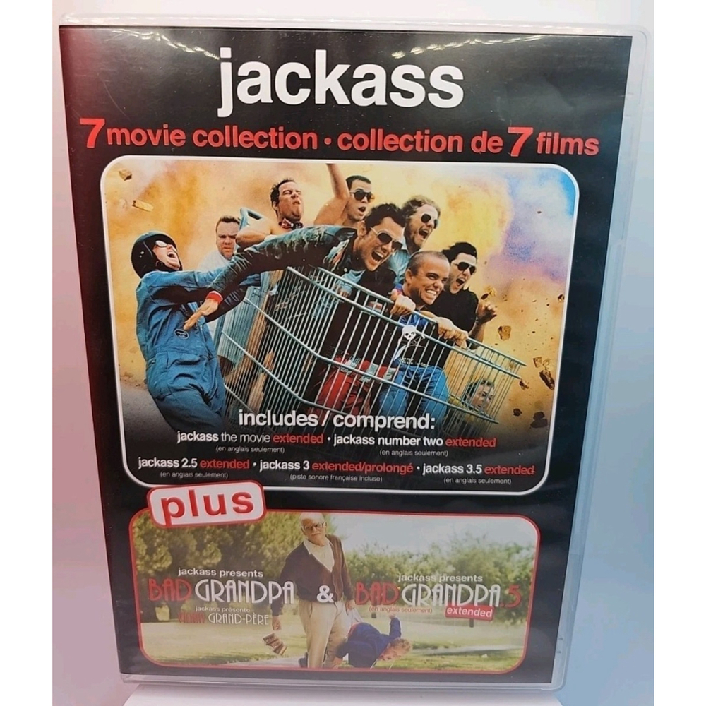 Jackass: 7-Movie Collection (DVD, 2016, 7-Disc Set, Region 1) Plus Bad Grandpa